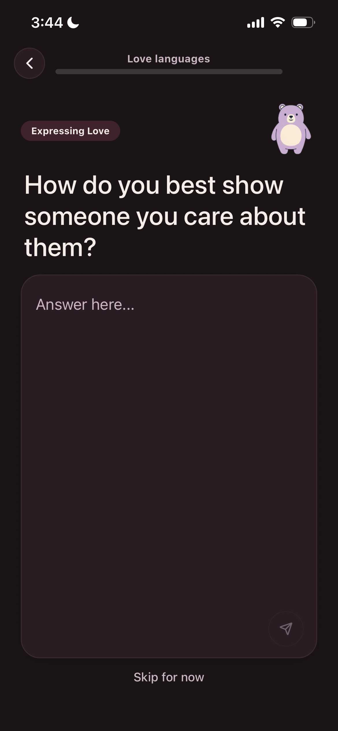 Den question prompt preview